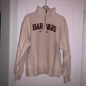 Harvard quarter zip sweatshirt